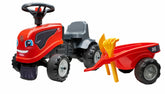 Tractor fara pedale cu remorca Falk Same rosu