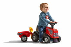 Tractor fara pedale cu remorca Falk Same rosu