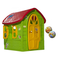 Casuta de joaca de exterior pentru copii Dohany cu o minge cadou