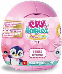 Mini figurina in mini cutiuta, 9 cm, IMC Cry Babies Magic PETS roz