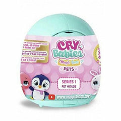 Mini figurina in mini cutiuta, 9 cm, IMC Cry Babies Magic PETS turcoaz