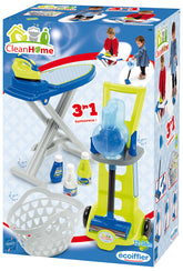 Carucior de curatenie cu masa de calcat, 3in1 CleanHome, Ecoifiier, 1762