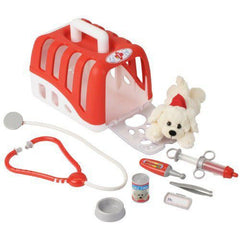 Jucarie set veterinar Klein cu catelus si accesorii, +3 ani, MGC