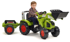 FALK Tractor cu pedale Claas Axos 330 cu cupa si remorca, 1011AM