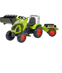 FALK Tractor cu pedale Claas Axos 330 cu cupa si remorca, 1011AM