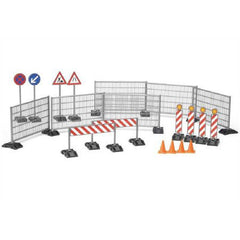 Bruder Bworld - Accesorii pentru construcții: balustrade indicatoare rutiere 62007