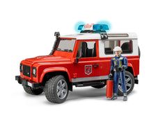 Camion de pompieri Bruder Land Rover Defender cu stingător 02596
