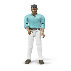 Bruder Bworld Muncitor masculin ușor maro în pantaloni albi 60003