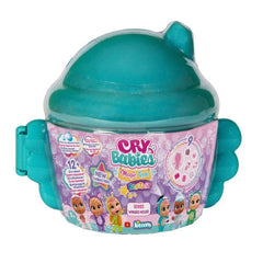 Mini figurina bebelus, IMC, mini Cry Babies model House of the Winged cu 6 accesorii, verde, 90378