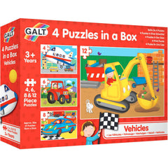 Set 4 puzzle Galt, Vehicule, 30 piese