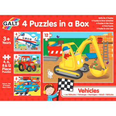 Set 4 puzzle Galt, Vehicule, 30 piese