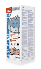 Piscina cadru Rotunda, Bestway Steel Pro Max, 56462, Albastru, 5.49 x 1.22 m