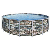 Piscina Bestway cu cadru otel, model Piatra, rotund, material TRITECH ™ 5.49 x 1.32 m cu accesorii