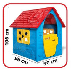 Prima mea casuta de joaca de exterior pentru copii, albastru, Dohany, plastic, 106x98x90cm 456