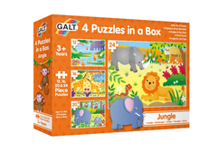 Set 4 puzzle-uri Jungla Galt 12, 16, 20, 24 piese
