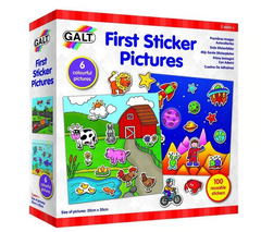 Primul meu set de stickere Galt, 6 imagini, reutilizabile, 3 ani+
