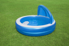 Piscina gonflabila pentru familie cu parasolar, 2.41 m x 2.41 m x 1.40 m, Bestway, 54337