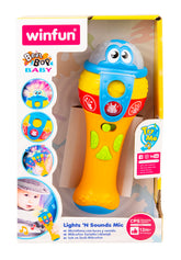 Jucarie microfon cu lumini si sunete, Winfun, 1803