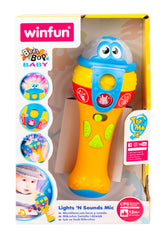 Jucarie microfon cu lumini si sunete, Winfun, 1803
