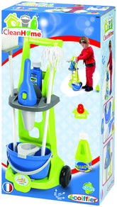 Set Ecoiffier Curatenie Carucior cu Accesorii si Aspirator de Mana, 1769