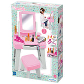 Masuta cosmetica cu scaunel, My Very First Beauty Table Ecoiffier, cu uscator de par si 11 accesorii, 1809