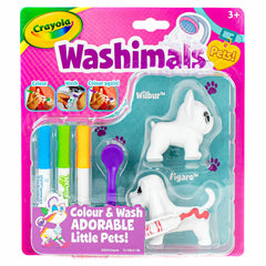 Set Figurine Crayola - 2 catelusi Washimals care se pot colora si spala