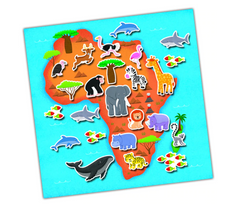 Cartea mea cu stickere, Harta animale, 1005287 Galt