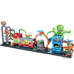 Set de joaca Hot Wheels - Color Reveal, Ultimate Octo Car Wash