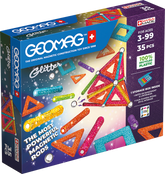 Set de constructie magnetic Geomag Glitter Panels 35 piese, 535
