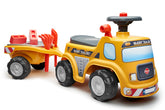 Masinuta fara pedale Falk super builder ride-on cu remorca, FK 706C