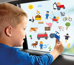 Set de creatie Totum - Stickere reutilizabile pentru geam, Ferma, TOT 025417