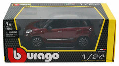 Macheta Bburago Bijoux Fiat 500L bordeaux, 1:24