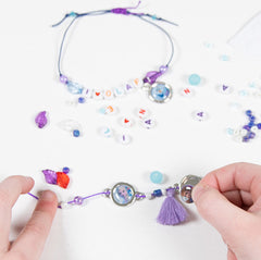 Set creatie bratari Frozen cu litere, Totum 681460