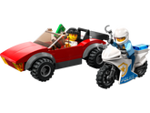 LEGO® City - Politist pe motocicleta in urmarirea unei masini 60392, 59 piese