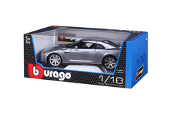 Macheta Bburago Nissan GTR 1:18, argintiu metalizat