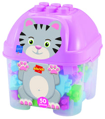 Cuburi colorate de construit in cutie de depozitare pisica, EC 1928