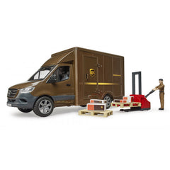 Mercedes-Benz Sprinter UPS, cu sofer si accesorii - Bruder 2678