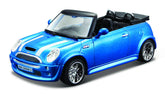 Macheta Masinuta Bburago 1:32 Mini Cooper S Cabriolet Albastru Metalizat, BB43100-43041