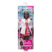 Papusa Barbie, medic cu accesorii, par negru, 3 ani+