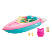 Set de joaca Barbie, Papusa cu barca si accesorii