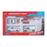 Set Masinute Welly scara 1/64 Emergency Urban Spirit, W98160/4G