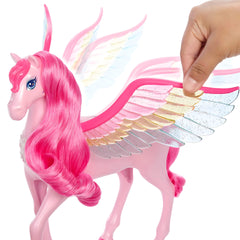 Barbie A Touch Of Magic Pink Pegasus cu lumini si sunete, MTHLC40