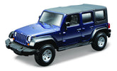 Macheta Masinuta Bburago scara 1:32 Jeep Wrangler Albastru, BB43100-43012