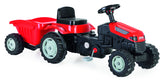 Tractor Pilsan cu Pedale si Remorca Rosu, PILS07 316 ROSU