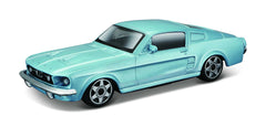 Set 2 Machete Masini Bburago 1:43 Street Fire Jaguar F-Type Dynamic Argintiu & Ford Mustang GT Albastru, BB30002-30383-30215