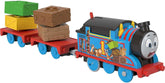 Jucarie Thomas & Friends Tren Motorizat de Marfa Wobble Thomas cu 2 Vagoane, MTHFX97/HNN06