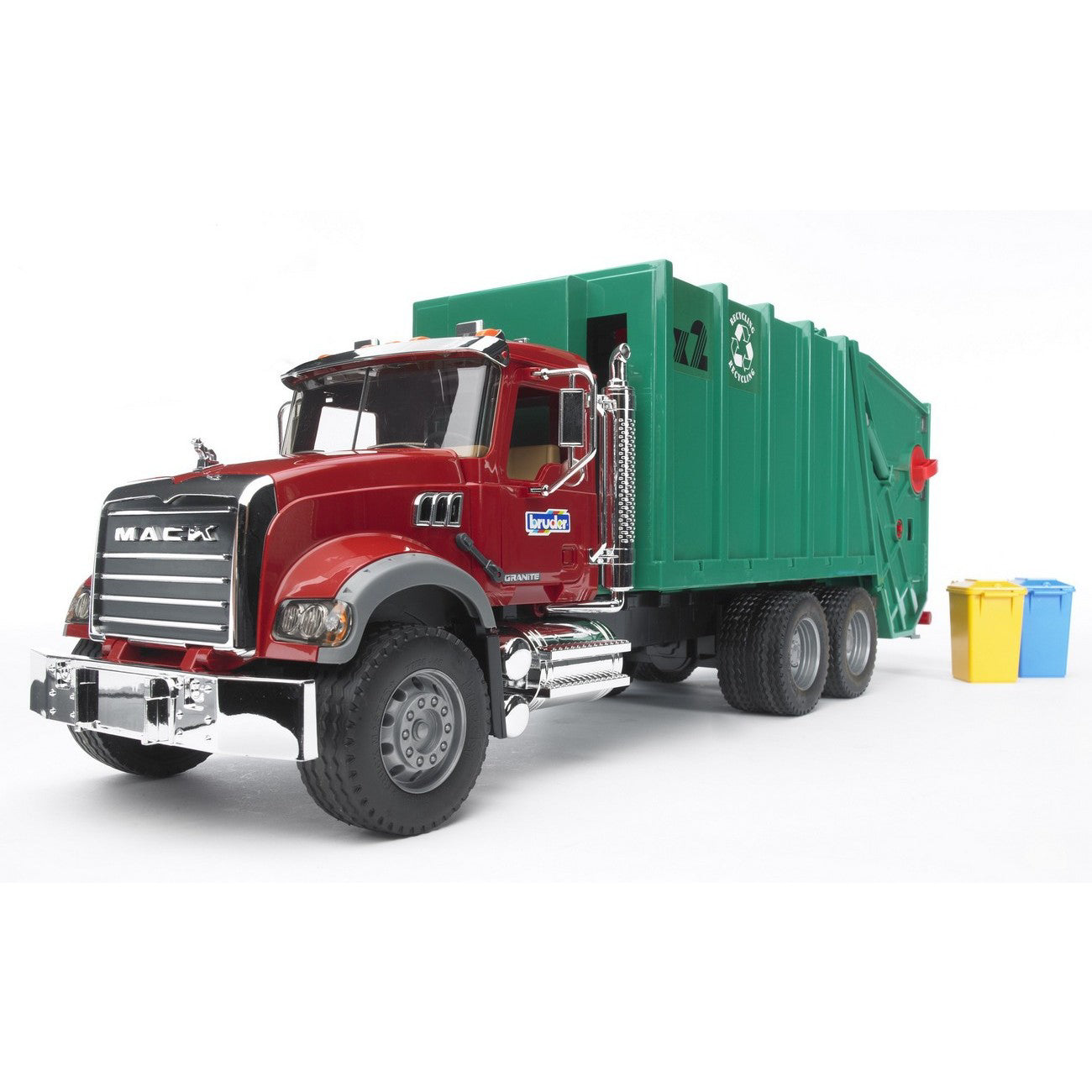 Bruder® Spielzeug-Müllwagen 02812 Mack Granite, 1:16, mit Mülltonnen Bruder® Spielzeug-Müllwagen 02812 Mack Granite, 1:16, mit Mülltonnen