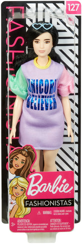 PAPUSA BARBIE FASHIONISTA CU ROCHITA UNICORN BELIEVER