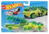 SET CAMION SI MASINA SPORT HOT WHEELS FOSSIL FREIGHT