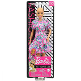 PAPUSA BARBIE FASHIONISTA FARA PAR SI ROCHIE ROZ CU MANECI BUFANTE